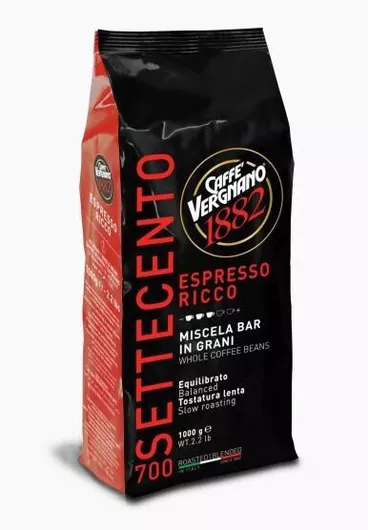 Caffe Vergnano 1882 Καφές Espresso Ricco 700 σε Κόκκους 1kg