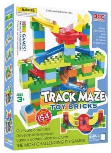 Trademarkt Τουβλάκια Track Maze για 3+ Ετών 154τμχ