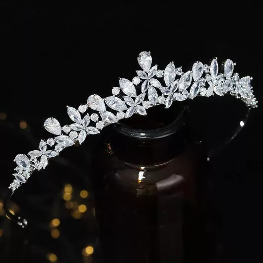 Elegant Τιάρα Ασημί Ba12 Hair Duty Hrd-ba12