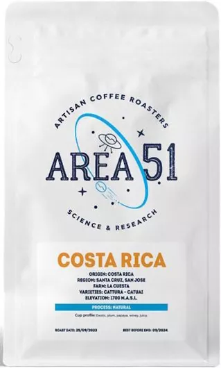Area 51 Coffee Roasters Καφές Espresso Costa Rica σε Κόκκους 250gr