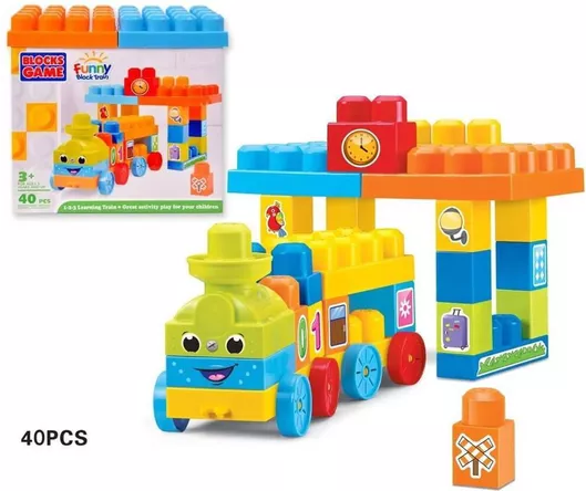 Martin Toys Τουβλάκια Τρένο για 3+ Ετών 40τμχ