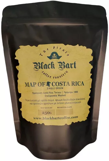 Black Bart Coffee Καφές Φίλτρου Μονοποικιλιακός Costa Rica Map Of 250gr