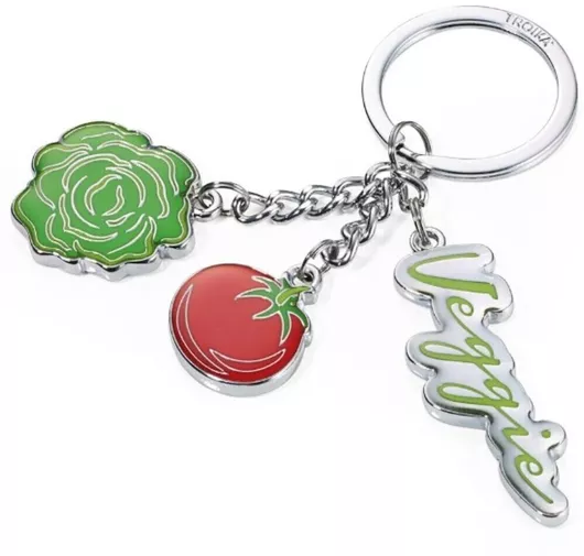Troika Kr16-10/ch Μπρελόκ Veggie Charms Μεταλλικο Ασημί