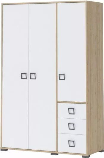 Παιδική Ντουλάπα Riddle Τρίφυλλη 126x56x198cm