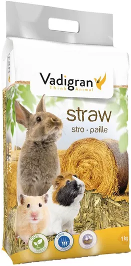 Vadigran Straw Φυσικό Υπόστρωμα Άχυρο Μικρά Τρωκτικά & Κουνέλια 30lt/1kg