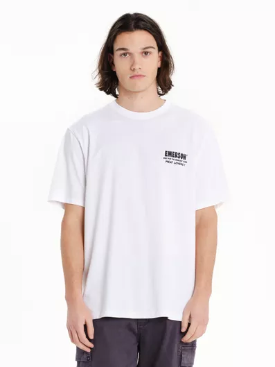 Emerson World Famous Steaks 261.EM33.29 T-shirt Κοντομάνικο Λευκό