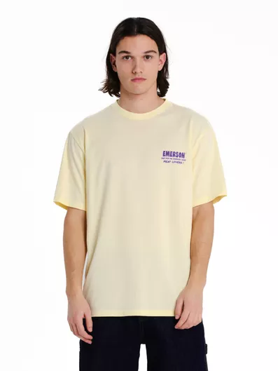 Emerson World Famous Steaks T-shirt Κοντομάνικο Pale Yellow
