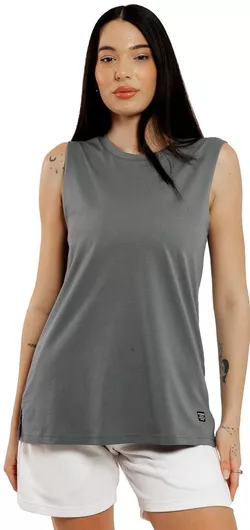 Essentials Γυναικεία Αθλητική Μπλούζα Αμάνικη Γκρι