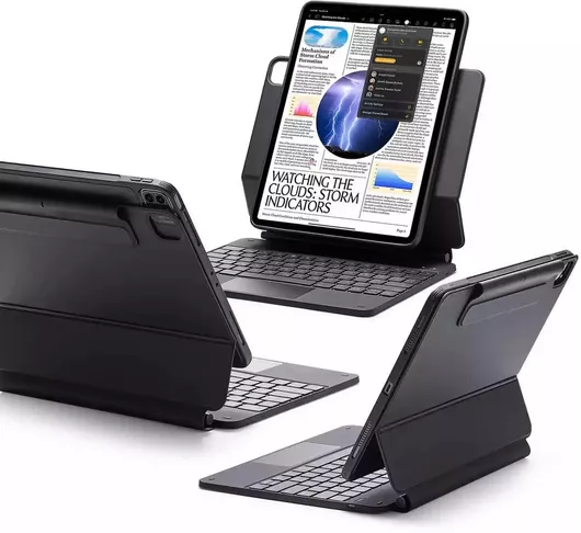 ESR Rebound Magnetic Flip Cover με Πληκτρολόγιο Μαύρο (iPad Pro 2024 13")