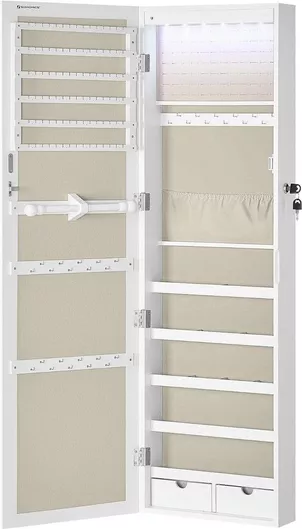 Songmics Μπιζουτιέρα Ξύλινη