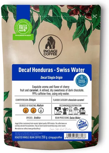 Καφές Espresso Ingagi Honduras Decaf Swisswater 250g Κόκκους
