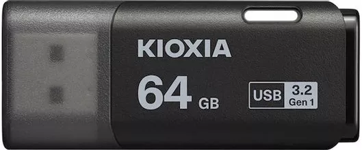 Kioxia U301 USB Stick 3.2 Gen 1 64GB Μαύρο