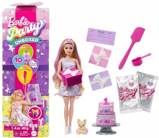 Barbie Party Unboxed Κούκλα για 3+ Ετών