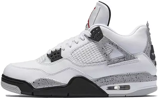 Air Jordan 4 Retro "White Cement" Ανδρικά Μποτάκια Summit White / Fire Red / Tech Grey / Black