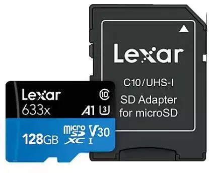 Lexar SDXC 128GB Class 10 UHS-I με αντάπτορα