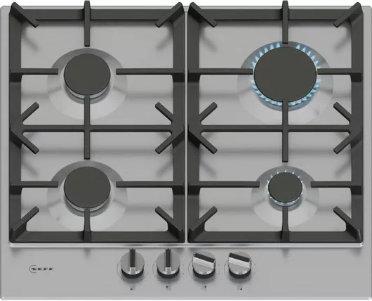 Neff N 70 Εστία Φυσικού Αερίου Αυτόνομη 58.2x52cm Ασημί