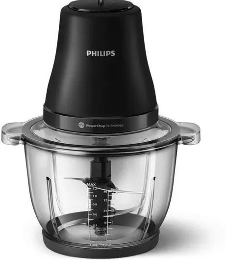 Philips Πολυκόπτης Multi 500W με Δοχείο 2lt Μαύρος