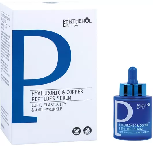 Panthenol Extra Hyaluronic & Copper Peptides Ενυδατικό & Αντιγηραντικό Serum Προσώπου με Πεπτίδια & Υαλουρονικό Οξύ για Σύσφιξη 30ml