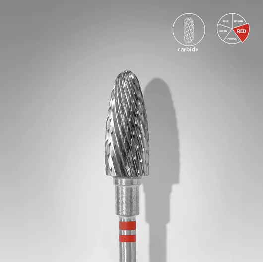 Staleks Φρέζα Καρβιδίου Τροχού Νυχιών Κόκκινο