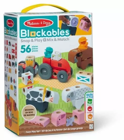 Melissa & Doug Τουβλάκια Blockables για 2+ Ετών 56τμχ