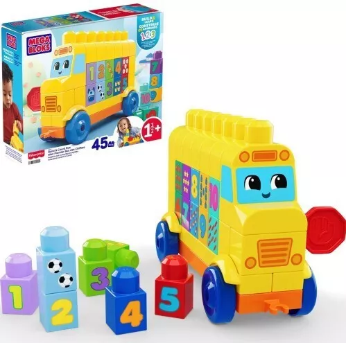 Mega Bloks Τουβλάκια Αρίθμησης Σχολικό με Αριθμούς για 1.5+ Ετών 45τμχ