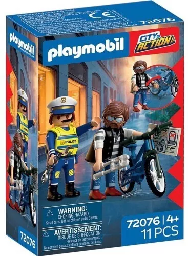 Playmobil City Action Αστυνομικός & Κλέφτης Ποδηλάτων για 4 Ετών