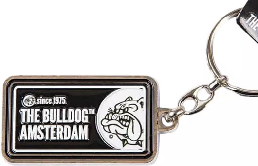 Bulldog Amsterdam Μεταλλικό Μπρελόκ Licence Plate Μαυρο Ασπρο