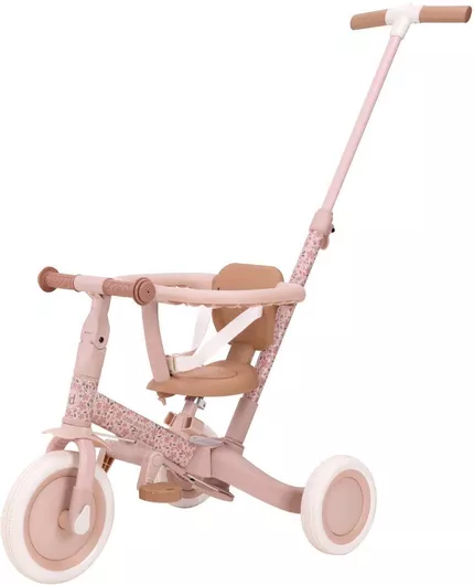 Little Dutch Παιδικό Τρίκυκλο Ποδήλατο Fairy Floral Μετατρεπόμενο με Χειρολαβή Γονέα για 1-3 Ετών Fairy Floral