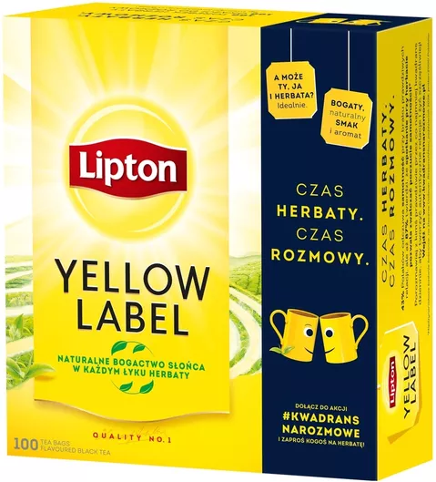 Lipton Μαύρο Τσάι Yellow Label 100 Φακελάκια