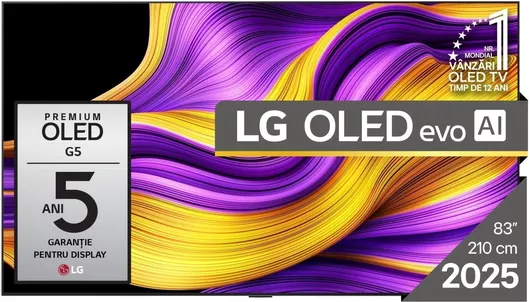 LG Smart Τηλεόραση 83" 4K UHD OLED Evo AI G5 2025 OLED83G51LW