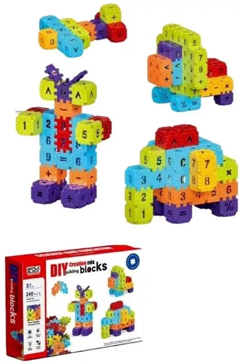 Τουβλάκια Αρίθμησης DIY με Αριθμούς 240τμχ