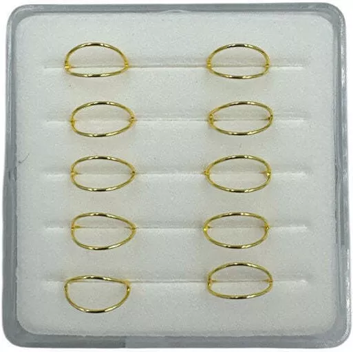 Asimi Body Piercing Σκουλαρίκι Κρικάκι ΜύτηςΕπιχρυσωμένο Ατσάλι 10mm