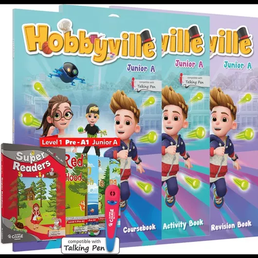 Hobbyville Junior A Pack Student's Book & Workbook & Reader & Revision Book & Talking Pen