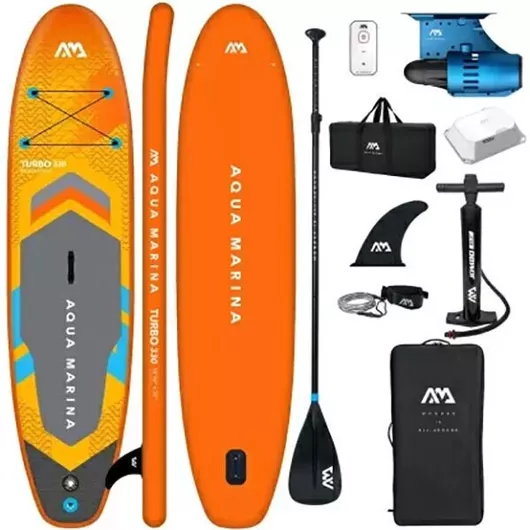 Aqua Marina Σανίδα SUP / Kayak AMgo Turbo 366 + BlueDrive S Φουσκωτή 3.66m Πορτοκαλί