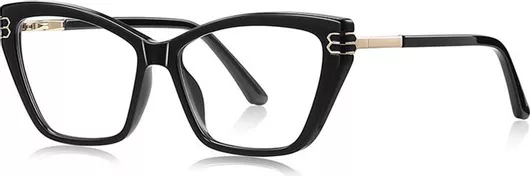 Techsuit Anti-blue Light Glasses Reflex Pc 2262 Women Rectangle Tr90&metal Frame Ac Lens Black