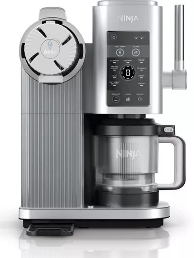 Ninja CREAMi Scoop & Swirl Παγωτομηχανή 0.48lt Ασημί