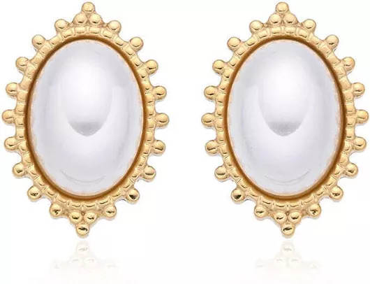 Asimi Body Piercing ΣκουλαρίκιαΑτσάλι Επιχρυσωμένα με Πέτρες