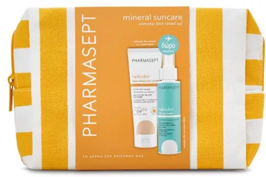 Pharmasept Heliodor Mineral Suncare Σετ Αντηλιακών με After Sun & Νεσεσέρ SPF50 με Χρώμα 3τμχ