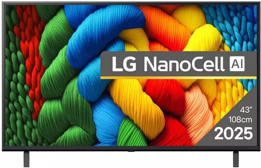 LG Smart Τηλεόραση 43" 4K UHD LED NanoCell 43NANO80A3B HDR 2025