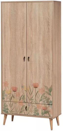 Δίφυλλη Παιδική Ντουλάπα Πολύχρωμη 80x45x190cm