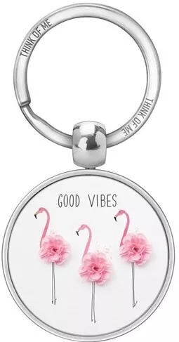 Thinkofme Μπρελόκ 3,6cm Good Vibes Φλαμίνγκο