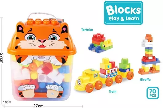 Blue Toys Τουβλάκια Τίγρης 70τμχ