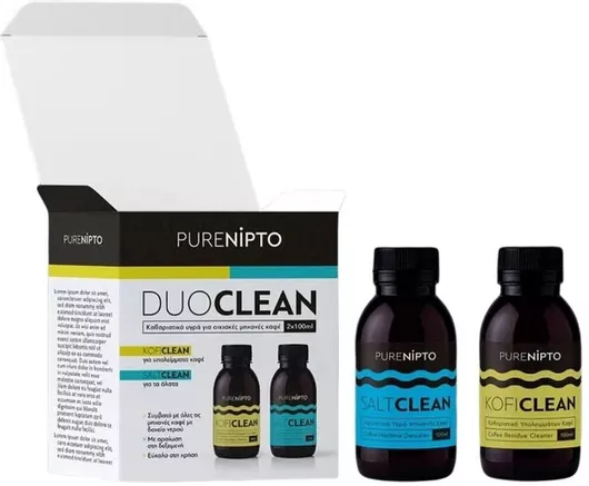 Purenipto Duo Clean Καθαριστικό Ελαίων Αφαλατικό Υγρό 2x100ml