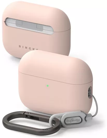 Ringke Silicone Θήκη Σιλικόνης με Γάντζο Pink Sand για Apple AirPods Pro 3