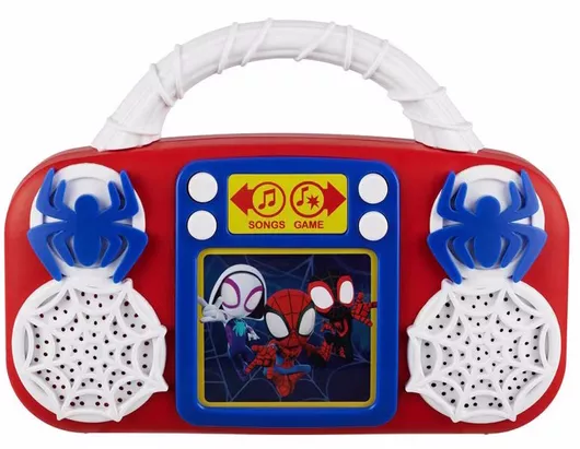 Ekids Spidey His Amazing Friends Boombox Karaoke & Ασύρματο Μικρόφωνο Παιδιά Ενσωματωμένη Μουσική Φωτισμό Sound Effects Sa-110 Κόκκινο Μπλε