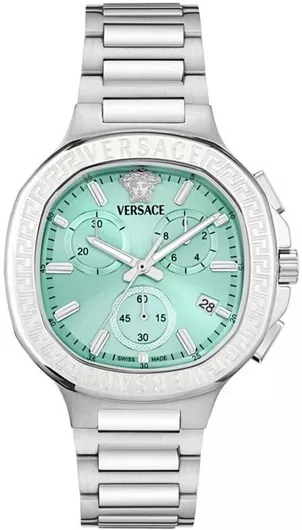 Versace Γυναικείο Γυναικείο Ρολόι 40mm Χρονογράφος Μπαταρίας με Ασημί Μεταλλικό Μπρασελέ