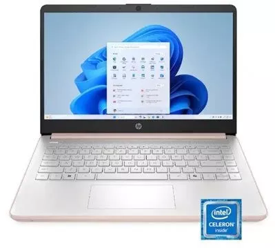 HP 14-dq3015dx 14" Celeron-N4500/4GB/64GB Flash Storage/W11 S Pale Rose Gold US Keyboard