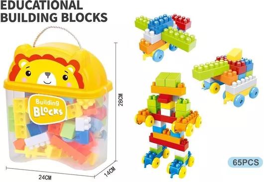 Blue Toys Εκπαιδευτικά Τουβλάκια Λιοντάρι 65τμχ