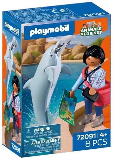 Playmobil Animals & Friends Δελφίνι & Επισκέπτης Πάρκου για 4 Ετών