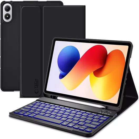 Tech-Protect Flip Cover με Πληκτρολόγιο στα International English Μαύρο (Xiaomi Poco Pad M1, Redmi Pad 2 Pro 12.1)